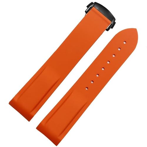 yaponuk Silikon-Uhrenarmband für Omega Seamaster Planet Ocean Herren-Kautschukarmband(Orangeb,22mm) von yaponuk