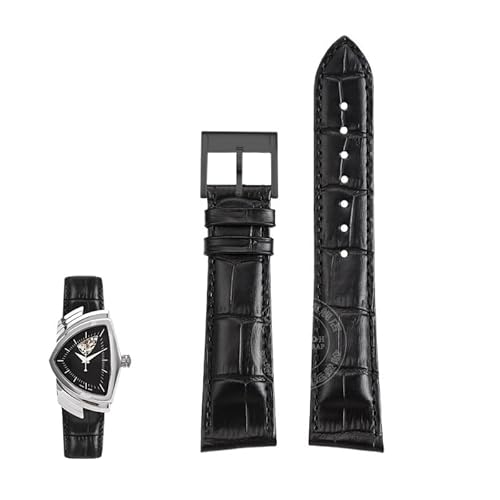 yaponuk Uhrenarmbänder aus echtem Leder für Hamilton Khaki Field H24515551 H24515591 H24401731 21 mm Uhrenkette(Blackb2) von yaponuk