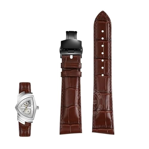 yaponuk Uhrenarmbänder aus echtem Leder für Hamilton Khaki Field H24515551 H24515591 H24401731 21 mm Uhrenkette(Brownb1) von yaponuk