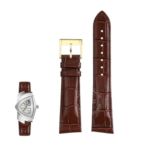 yaponuk Uhrenarmbänder aus echtem Leder für Hamilton Khaki Field H24515551 H24515591 H24401731 21 mm Uhrenkette(Browng2) von yaponuk
