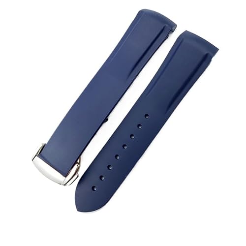 yaponuk Uhrenarmband für Omega Seamaster 300 Planet Ocean Conquest Für Mido Commander Gummi-Uhrenarmbänder(Blues,22mm) von yaponuk