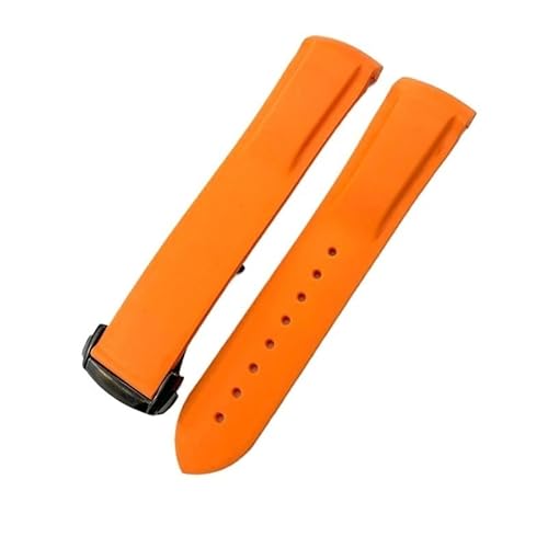yaponuk Uhrenarmband für Omega Seamaster 300 Planet Ocean Conquest Für Mido Commander Gummi-Uhrenarmbänder(Orangeb,20mm) von yaponuk