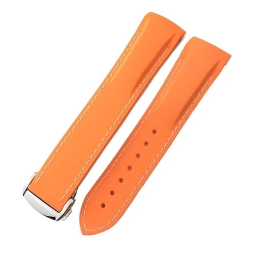 yaponuk Uhrenarmband für Omega Seamaster 300 Planet Ocean Conquest Für Mido Commander Gummi-Uhrenarmbänder(Orangesw,19mm) von yaponuk