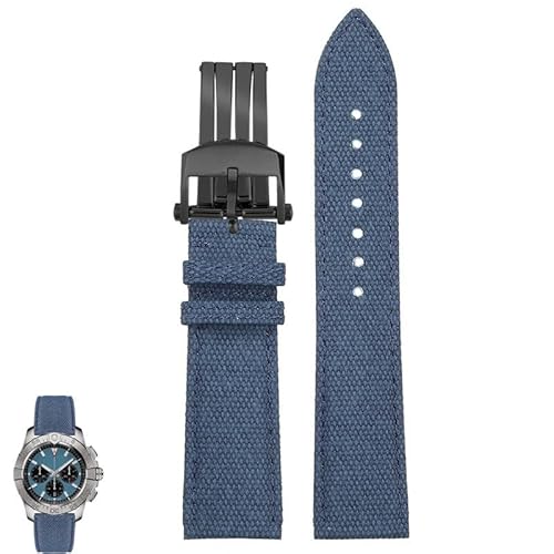 yaponuk Uhrenarmband für das Breitling Avenger Night Mission B01 Chronographenarmband(Blueb1) von yaponuk