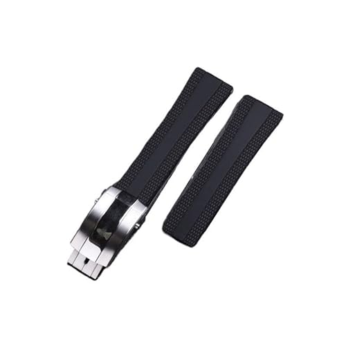 yaponuk Uhrenarmband mit Schmetterlingsverschluss aus Gummi für Breitling Superocean Uhr A17375211(Black) von yaponuk