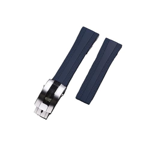 yaponuk Uhrenarmband mit Schmetterlingsverschluss aus Gummi für Breitling Superocean Uhr A17375211(Blue) von yaponuk