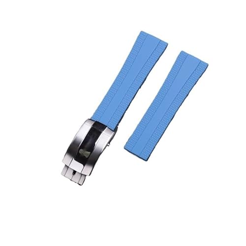 yaponuk Uhrenarmband mit Schmetterlingsverschluss aus Gummi für Breitling Superocean Uhr A17375211(Skyblue) von yaponuk