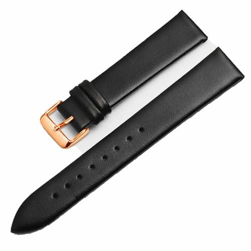 yaponuk Ultradünnes Uhrenarmband für Herren und Damen, Leinwandbindung, Ersatzlederarmband für CK K2Y211/K2M23, Armband mit Dornschließe(Blackr,20mm) von yaponuk