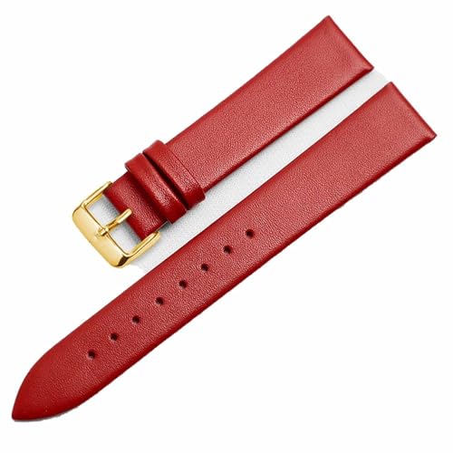 yaponuk Ultradünnes Uhrenarmband für Herren und Damen, Leinwandbindung, Ersatzlederarmband für CK K2Y211/K2M23, Armband mit Dornschließe(Redg,20mm) von yaponuk