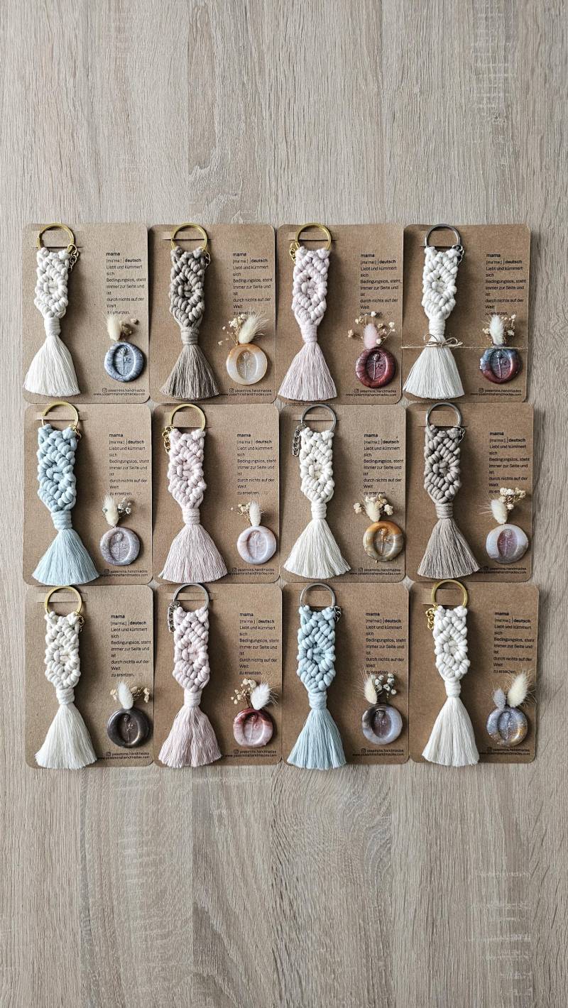 Makramee Schlüsselanhänger, Muttertags Geschenk, Liebevoll Verpackt von yaseminshandmades