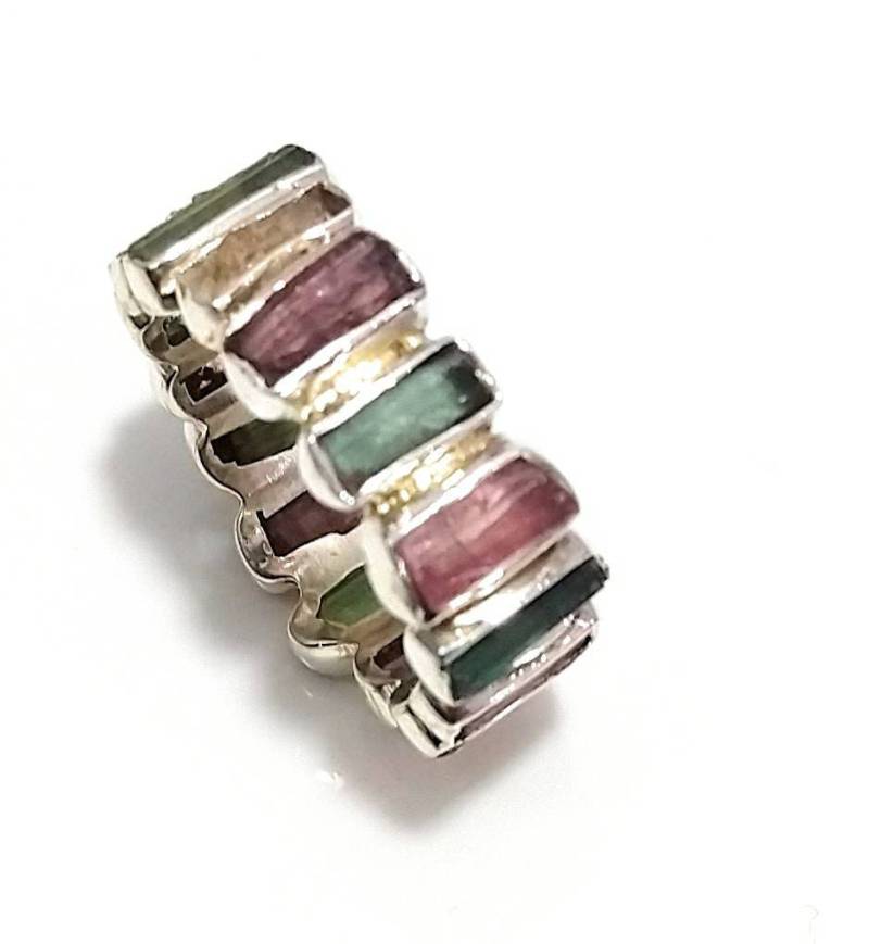 Turmalin Rosa Grün Natürlicher Edelstein Ring 925 Sterling Silber Geschenk Größe 8, 5Us von yashgemsjewelry