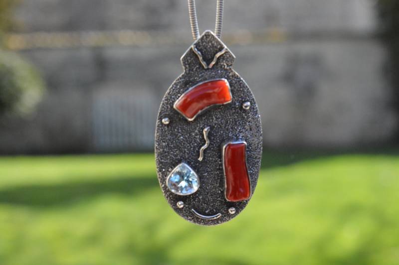 Korallentopas-Anhänger Silber 925Er Sterlingsilber-Anhänger Korallentopas Korallentopas-Anhänger Silber 925Er Sterlingsilber-Anhänger Korallentopas von yatrabijoux