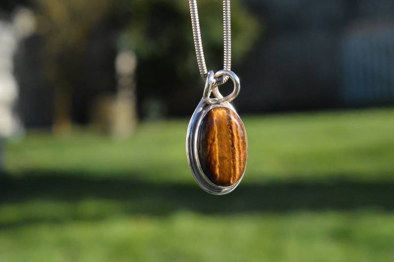 Tigerauge-Anhänger Aus 925Er Silber Tigeraugen-Silberanhänger Tigerauge-Anhänger Aus 925Er Silber Tigeraugen-Silberanhänger von yatrabijoux