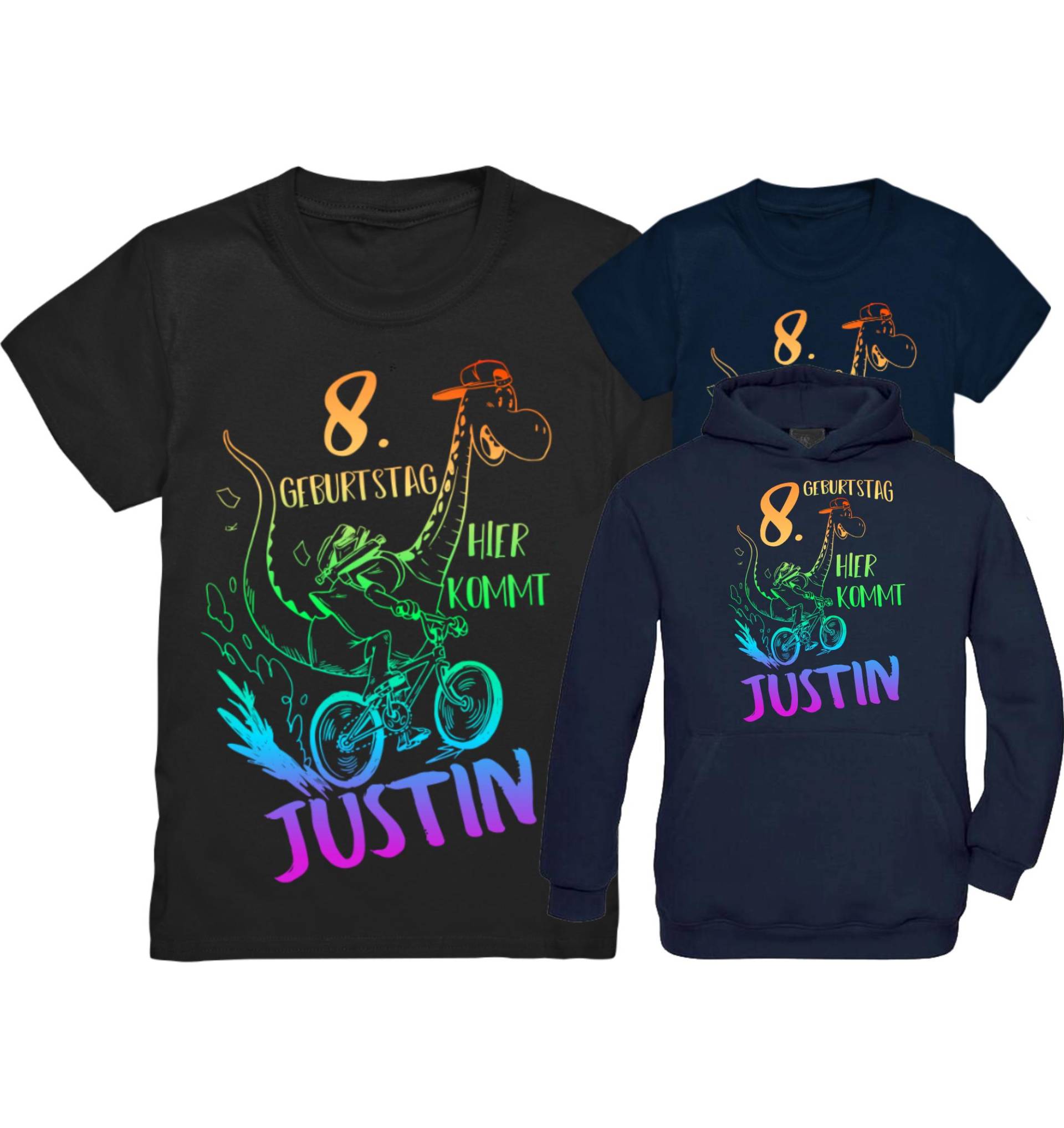 8. Geburtstag T Shirt Mit Namen Und Geburtstagszahl Personalisiertes Kindershirt Kinderparty Geburtstagsparty Kita Geschenk von yayirashop