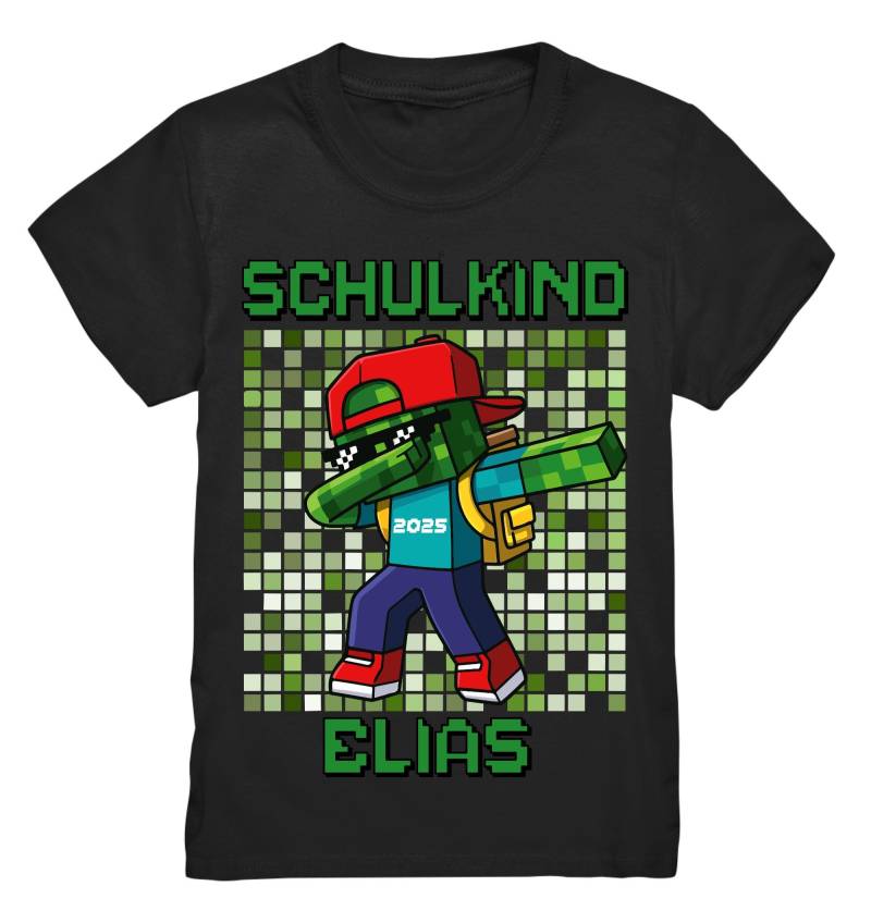 Schulkind 2025 Mit Namen Pixel Design Pixelgrafik Einschulung Cooler Spruch Geschenk Shirt Personalisiert Personalisierung Wunschname von yayirashop