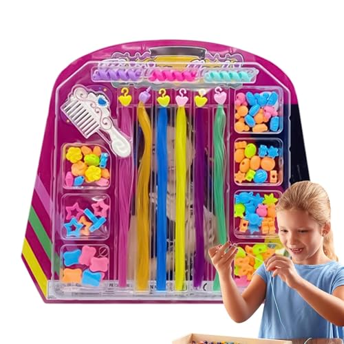 Haarperlen für Kinder: Fashion-Perlen-Set für Kinder, sichere Haarperlen für Kinder, schönes Set aus Acrylperlen, D von ycezw