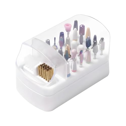 Nagelbohrer-Organizer, 2-in-1-Nagelbohrer-Organizer, 30 Löcher für Nagelbohrer und Halterungsset, Nagelbohrer-Etui mit Anti-Sockel von ycezw