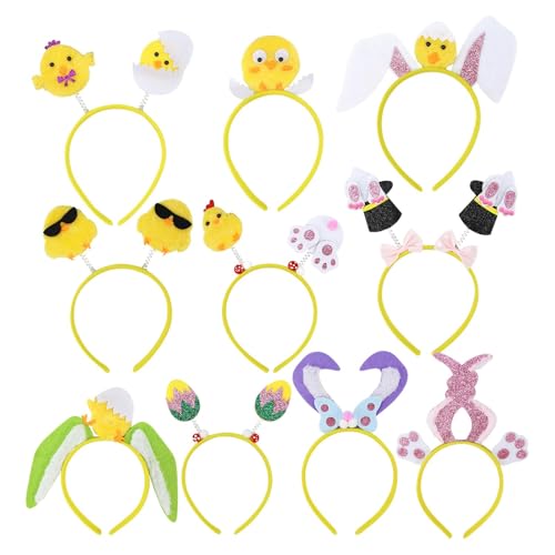Osterstirnband - Osterkostümversorgung, Festliche Osterstirnbänder | 10x Osterhasen Hühnchen Stirnband Haarzubehör, Bequeme Haarzubehör Mit Ostermotiven Stirnbänder Für Kinder, Mädchen, Mädchen Osterstirnband - Osterkostümversorgung, Festliche Osterstirnbänder | 10x Osterhasen Hühnchen Stirnband Haarzubehör, Bequeme Haarzubehör Mit Ostermotiven Stirnbänder Für Kinder, Mädchen, Mädchen von ycezw