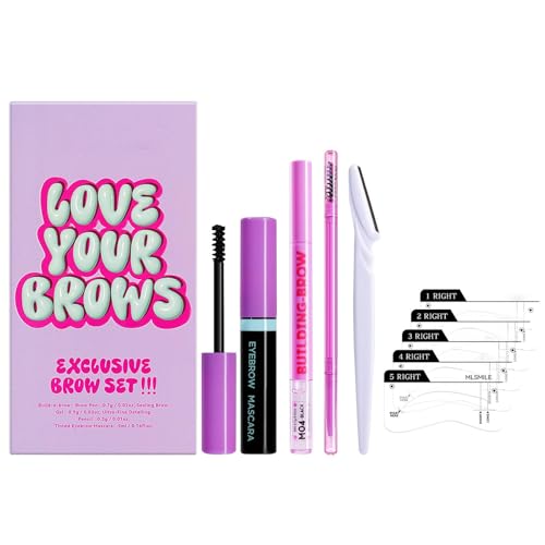 ycezw Brauenstift-Set für Augenbrauen, Make-up-Brauen-Set, Wasserfestes Augen-Make-up, bruchsicheres 10-teiliges Augenbrauen-Set, Das Make-up-Set enthält Mascara, Augenbrauenkarte und Augenbrauencreme von ycezw