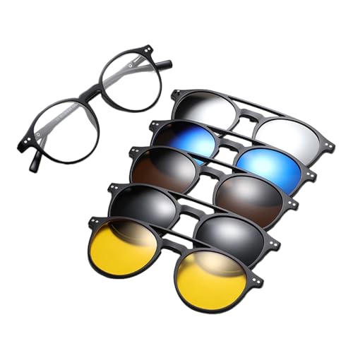 ycezw Eyeglasse mit Sichtschutz, magnetisch, polarisiert, mehrere Linsen | Elegante Sonnenbekleidung für Frauen mit Nachtschutz, einfacher Clip-Schalter für eine Clai, PC-Material, Se référer au ycezw Eyeglasse mit Sichtschutz, magnetisch, polarisiert, mehrere Linsen | Elegante Sonnenbekleidung für Frauen mit Nachtschutz, einfacher Clip-Schalter für eine Clai, PC-Material, Se référer au von ycezw