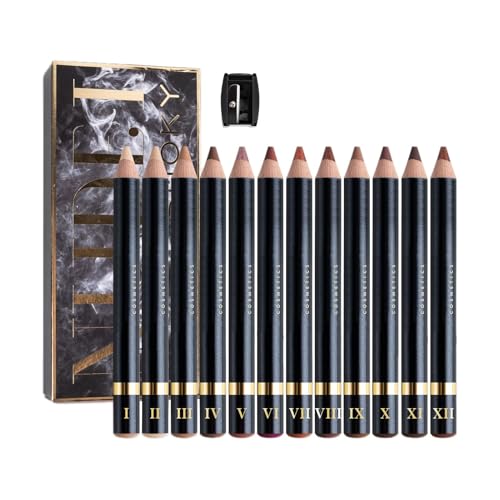 ycezw Eyelinerstift, 12 Farben, Make-up-Stift für die Augen, fleckenresistent, 12 Farben, Eyeliner-Set von ycezw