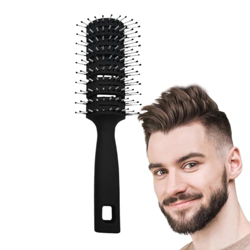 ycezw Gebogene belüftete Haarbürste, belüftete Haarbürste, antistatische Haarbürste für Männer und Frauen - Massagekamm mit Rippe, Haarbürste mit Reihen für von ycezw