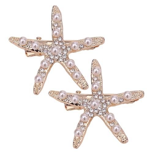 ycezw -Haarspange für Mädchen,-Haarnadel | Schnapp-Haarspange 2X - Niedliche Haar-Accessoires, Haar-Accessoires, Haarnadeln, Perlen, Strasssteine, bequem für alle Frisuren von ycezw