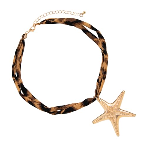 ycezw Halskette für Frauen, Anhänger Halskette für Frauen - Conch Starfish Neck Schmuck - Wunderliche Leoparden Halskette Schmuck für den täglichen Verschleiß Abschlussball Geburtstagsparty Ostern ycezw Halskette für Frauen, Anhänger Halskette für Frauen - Conch Starfish Neck Schmuck - Wunderliche Leoparden Halskette Schmuck für den täglichen Verschleiß Abschlussball Geburtstagsparty Ostern von ycezw