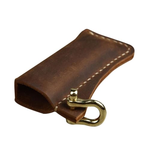 ycezw Leder Zünder Tasche - Schlüsselanhänger Zündkerhalter - Leder Schlüsselbundanzünder Schutztasche Rustikal für Größe/Standard Zünder, Se référer au descriptif von ycezw
