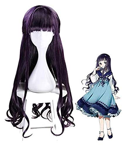 Anime Coer Wig. Cardcaptor Sakura Daidouji Tomoyo Lange Lockige Perücke Cosplay Kostüm Karten Captor Frauen Hitzebeständige Synthetische Hair Party Perücken von ydound