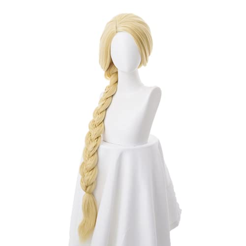 Anime Coser Cosplay Perücke Lolita Lang Gerade Perücke Blond Geflochten for Frauen Kunsthaar Anime Perücke Mode Party Perücken von ydound