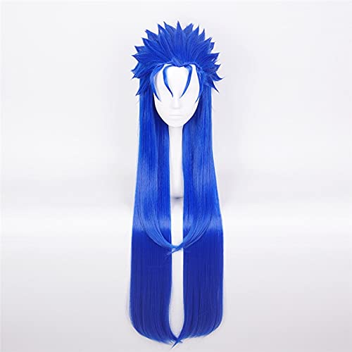 Anime Coser Wig Anime FOE EXTRA Lancer CU Chulainn Cosplay Perücke Verkabelt Roulette Gerade Lange Blau Synthetische Haare Halloween Kostüm Perücken für Männer Kumz9620 (Größe: KUMZ9620) von ydound