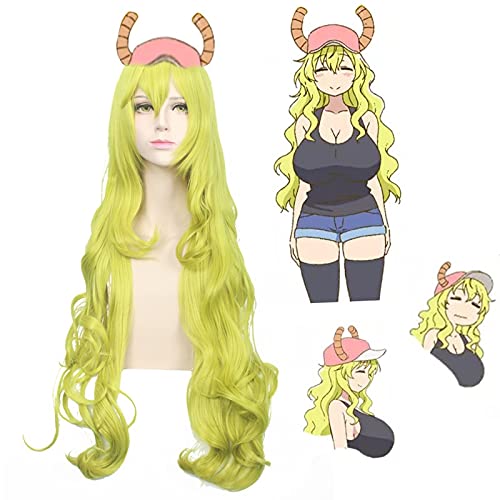 Anime Coser Wig Anime Miss Kobayashi' s Dragay Frau de Maid Cosplay Perücke Quetzalcoatl Halloween Kobayashi San Chi Keine Haushälterin Drache Lucoa Cosplay Perücken PL-852 (Color : PL-852) von ydound