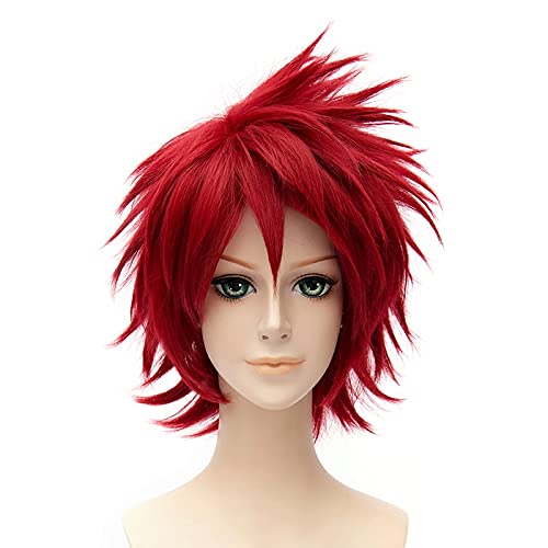 Anime Coser Wig Ktip Up Anime Akatsuki Sasori Cosplay Perücke Akasuna No Sasori Männer Frauen Rot Flauschig Kurzhaar Halloween Kostüme Perücken kutb001 ( Size : KUTB001 ) von ydound