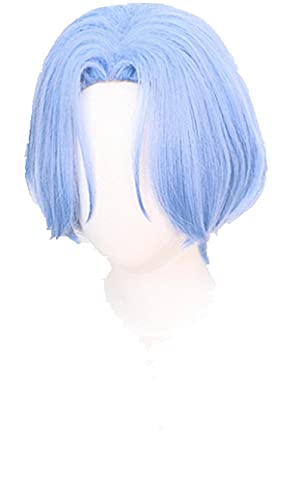 Anime Coser pruik Anime SK8 Die Infinity Langa Cosplay Perücke SK. Hellblaue kurze Perücke hitzebeständige Faserhaare+ Perücke Cap Party Rollenspiele Männer von ydound
