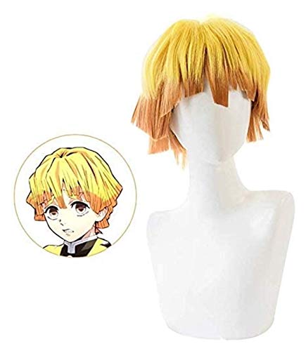 Anime Coser pruik Demon Slayer: Kimetsu Nein Yaiba Hashibira Inouke Styled Cosplay Party Perücke(Farbe: Größe dessen:28cm) (Color : L:26cm) von ydound