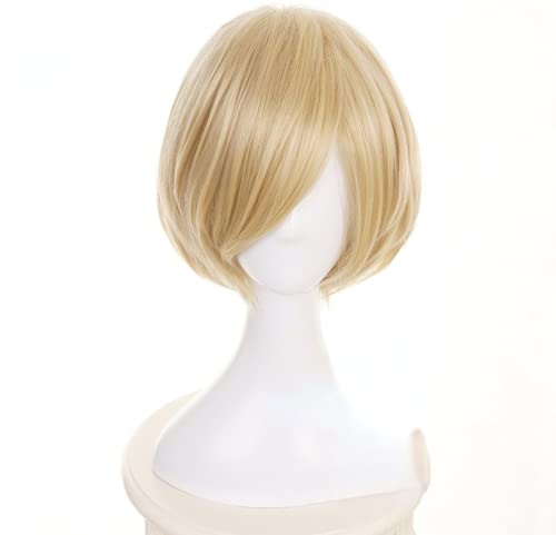Wig Anime Cosplay Anime Cosplay Perücke Anime YURI!!!on ICE Yuri Plisetsky Blonde Kurzperücke Cosplay Kostüm Hitzebeständiges Kunsthaar, for Halloween, Party, Karneval, Nachtleben, Konzerte, Hochzeite von ydound