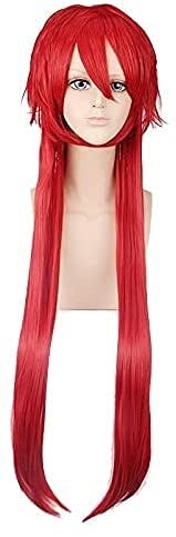ydound Anime Coser Anime Black Butler Grell Sutcliff Red Long Perücke Cosplay Kostüm Hitzebeständige Synthetische Haarsplay Perücken von ydound