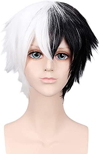 ydound Anime Coser Anime Cosplay Kleidung Perücken for Monokuma, kurz schwarz weiß Junge Mädchen Anime Show Party Haar mit gratis Perückenkappe ydound Anime Coser Anime Cosplay Kleidung Perücken for Monokuma, kurz schwarz weiß Junge Mädchen Anime Show Party Haar mit gratis Perückenkappe von ydound