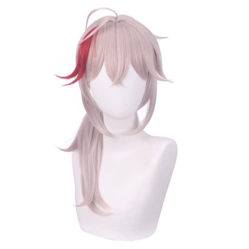 ydound Anime Coser Anime Spiel Cosplay Perücke for Genshin Impact Kaedehara Kazuha, Halblanges graues rotes Haar for Damen, Modellierparty, Anziehperücke, hitzebeständiges Kunsthaar + Perückenkappe ydound Anime Coser Anime Spiel Cosplay Perücke for Genshin Impact Kaedehara Kazuha, Halblanges graues rotes Haar for Damen, Modellierparty, Anziehperücke, hitzebeständiges Kunsthaar + Perückenkappe von ydound