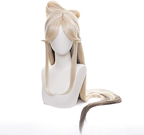 ydound Anime Coser Genshin Impact Perücke, Anime Cosplay Ningguang Perücke, mit gratis Perückenkappe, for Halloween, Party, Karneval, Nachtleben, Konzerte, Hochzeiten von ydound