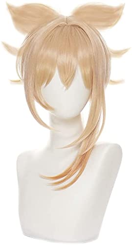 ydound Anime Coser Genshin Impact Perücke, Anime Cosplay Yoimiya Perücke, mit gratis Perückenkappe, for Halloween, Party, Karneval, Nachtleben, Konzerte, Hochzeiten von ydound