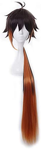 ydound Anime Coser Genshin Impact Perücke, Anime Cosplay Zhongli Perücke, mit gratis Perückenkappe, for Halloween, Party, Karneval, Nachtleben, Konzerte, Hochzeiten von ydound