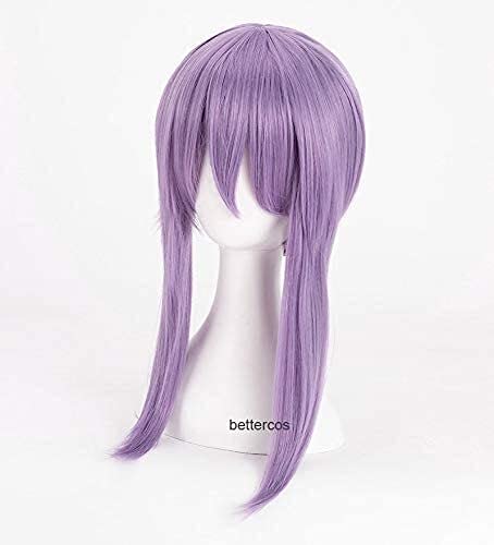 ydound Anime Coser Seraph des Endes HIIRAGI SHINOA Hiragi Cosplay Perücken Licht lila Hitzebeständige synthetische Haarperücke+Wig- Kappe for Fans von ydound