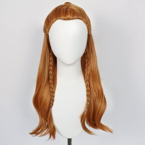 ydound Anime Coser Spiel Genshin Impact Perücke, Anime Cosplay Aloy Perücke, braune Peitschenperücke mit gratis Perückenkappe, for Halloween, Party, Karneval, Nachtleben, Konzerte, Hochzeiten von ydound
