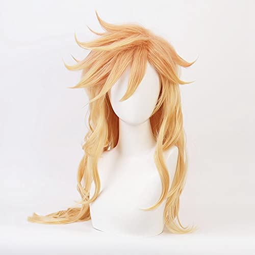 ydound Anime Coser Wig Anime Douma Wig Demon Slayer Kimetsu No Yaiba Long Curls Light Gold Synthetic Hair Halloween Costume Carnival Cosplay Wigs Kuqx807 (Size: KUQX807) von ydound