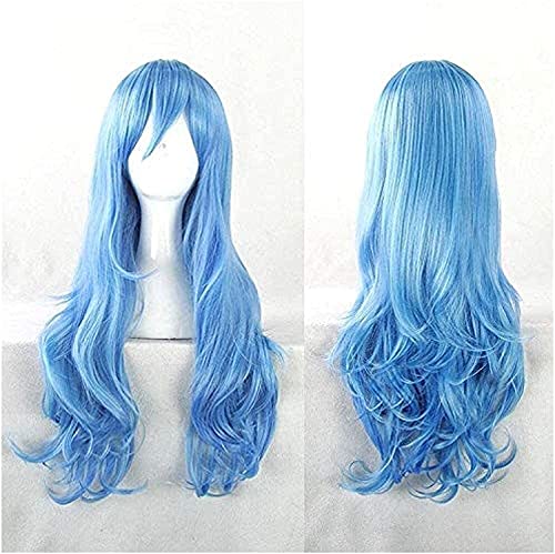 ydound Anime Coser Wig Date A Live Yoshino Cosplay Perücken Spiel 70 cm lang Burly Wavy blau Kunsthaar + Haarnetz von ydound