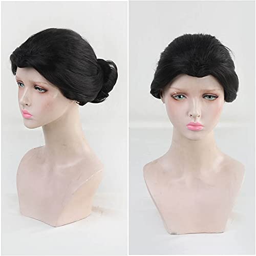 ydound Anime Coser Wig Demon Slayer Kimetsu No Yaiba Tamayo Bun Black Heat Resistant Synthetic Hairpieces Halloween Cosplay + Free Wig von ydound