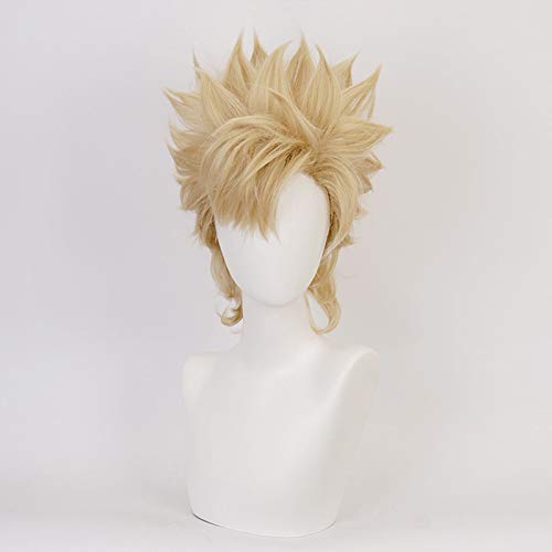 ydound Anime Coser Wig JoJo' s Bizarre Adventure Cäsar Anthonio Zeppeli Kurze Perücke Cosplay Kostüm Hitzebeständig Kunsthaar JoJo Männer Frauen Perücken von ydound