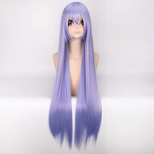 ydound Anime Coser pruik 100cm Anime Black Butler Cosplay Kafuu Chino Frauen Lange Perücke Rollen Spielperücken Halloween Cosplay Licht Lila Haare von ydound